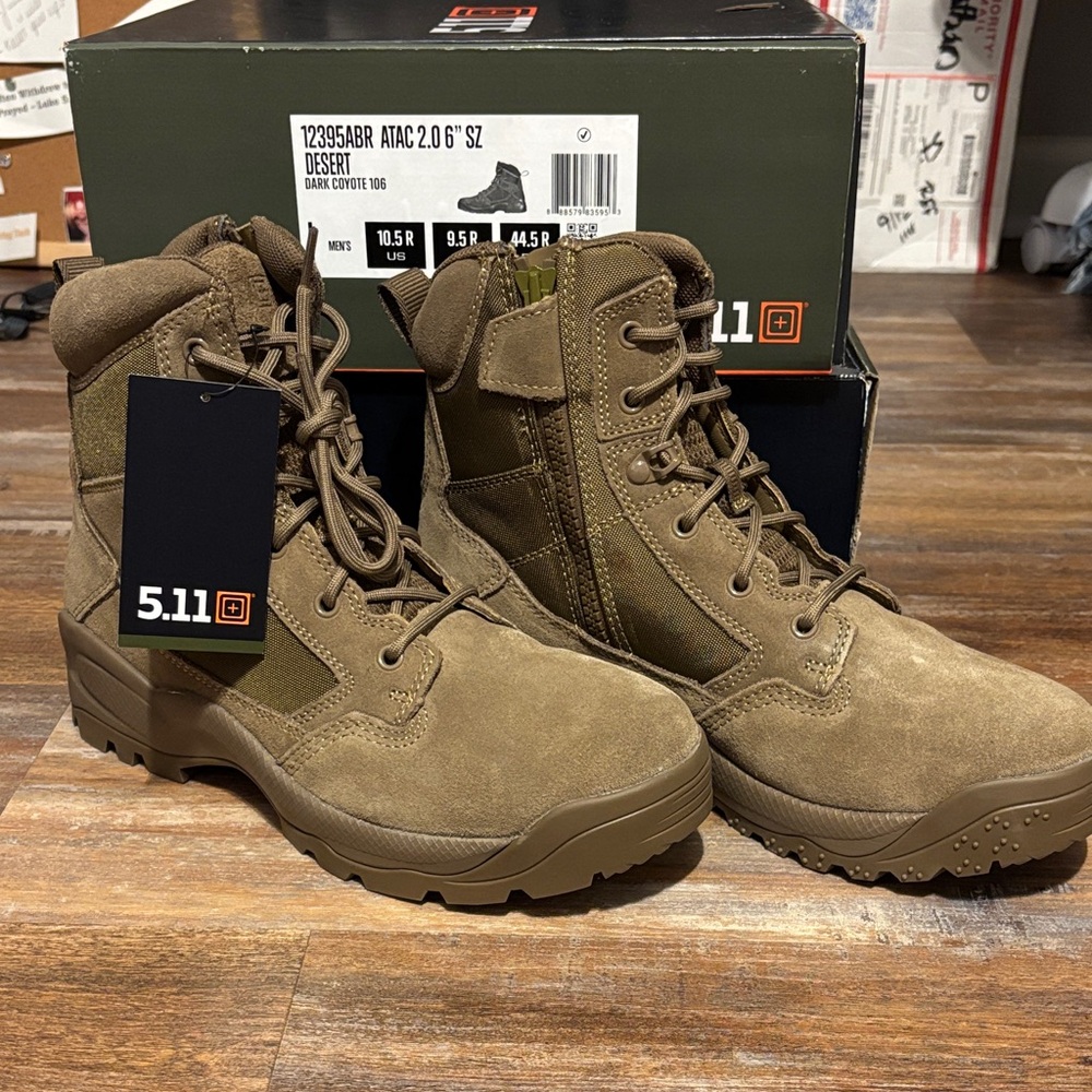 5.11 Tactical Men's Desert Brown ATAC 2.0 Side-Zip Boots